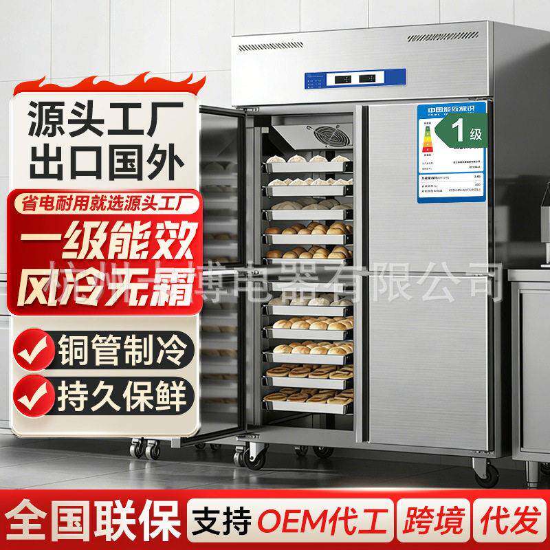 一级能效风冷无霜插盘式冰箱商用柜商用全钢全铜急冻包子饺子冰箱