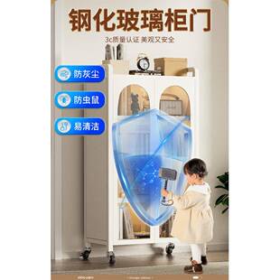 7K可玻移动矮书FZK柜带柜门璃门家用书架落地置物儿架童钢防尘制