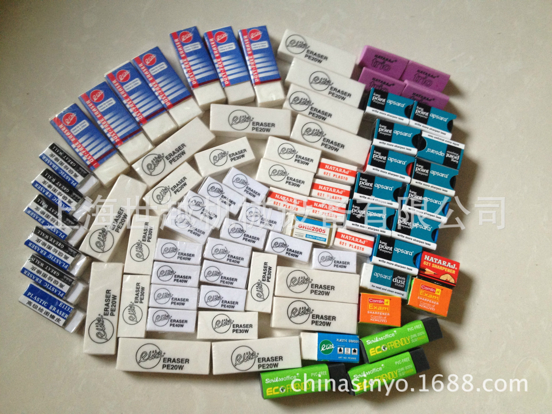 世越机械 全自动高速橡皮檫包装机线体