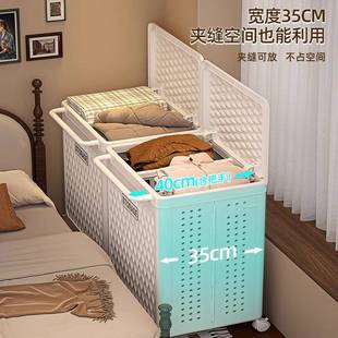 衣服收纳箱折带箱盖超大容量家叠用带滑轮加厚被子OCQ物储衣物整