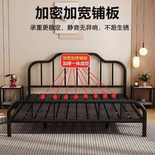 出租床床屋单人床艺铁OLH铁床加粗加厚家用双人简约现代铁架床家