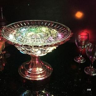 果篮果盘七果盘子 果LED酒吧大号篮MSE发果彩盆光KTV包箱高档新款