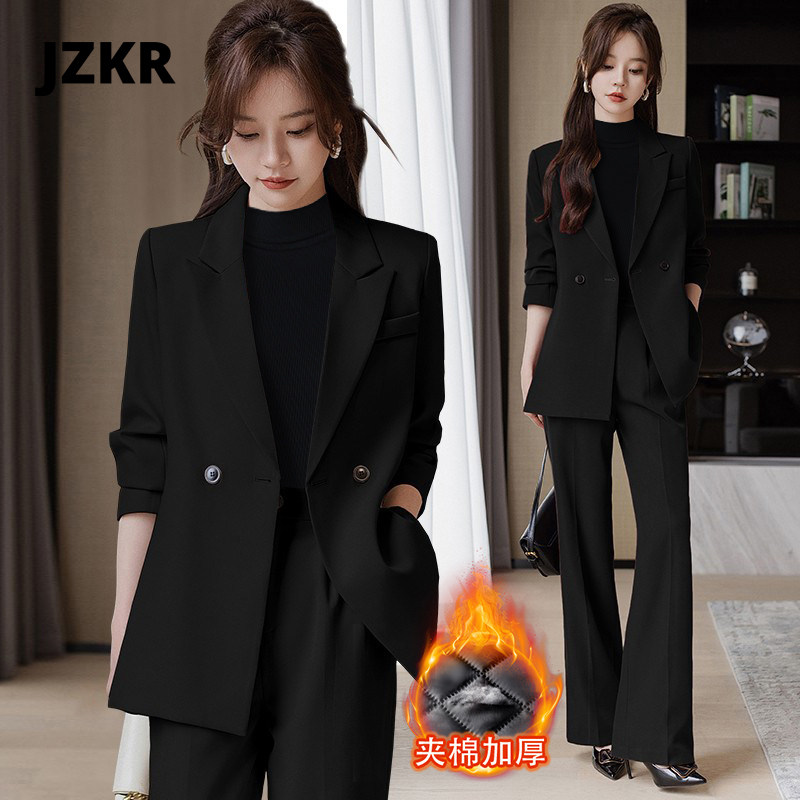 黑色高级感西装套装女气质时尚职业面试正装休闲通勤西服外套工装