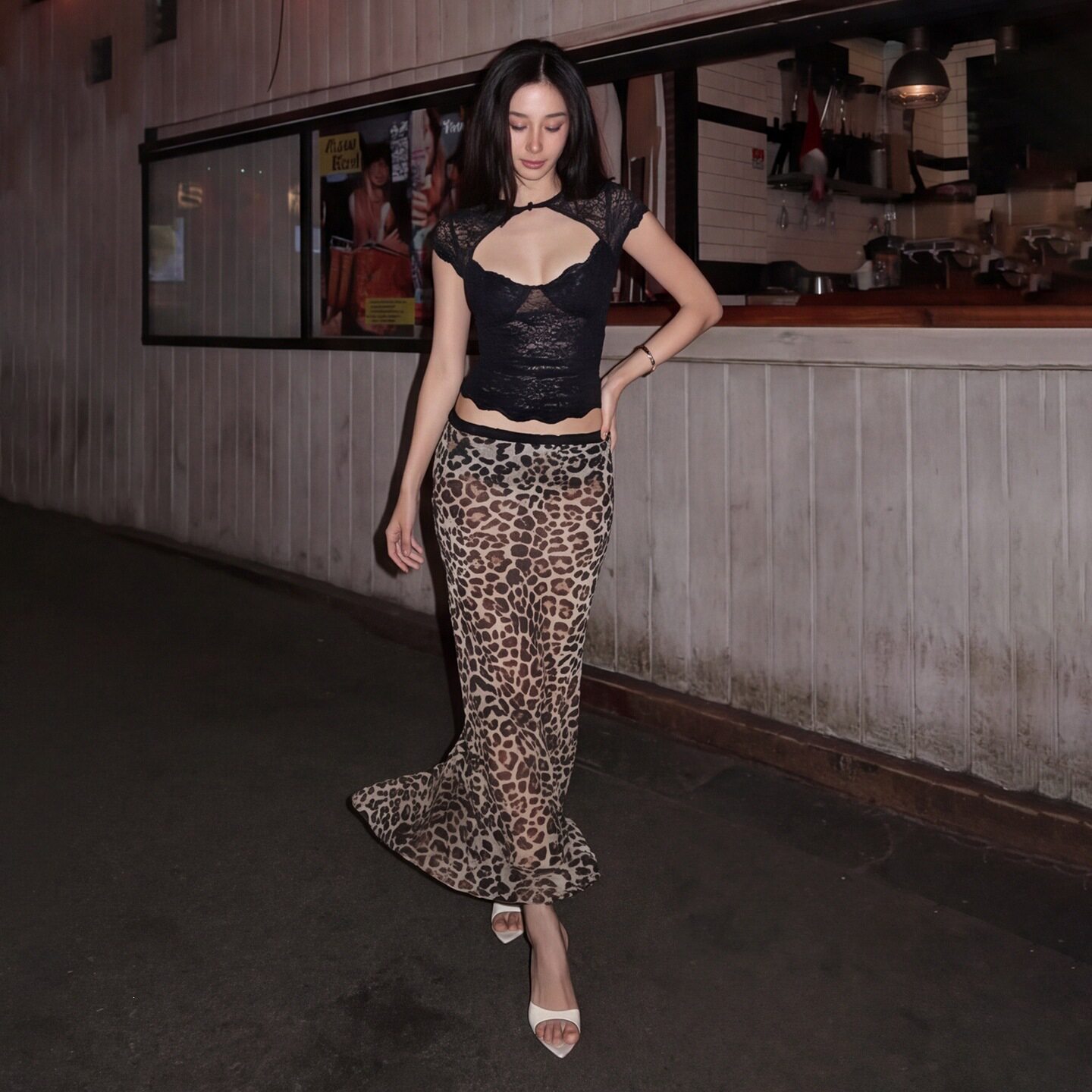 2026欧美辣妹修身蕾丝上衣