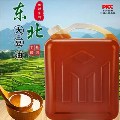 东北纯笨榨大豆油5L非转基因老式