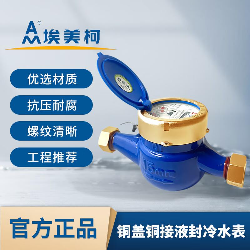 正品埃美柯4分6分水表LXSY-E铁壳灵敏水表家用机械数字冷水表062