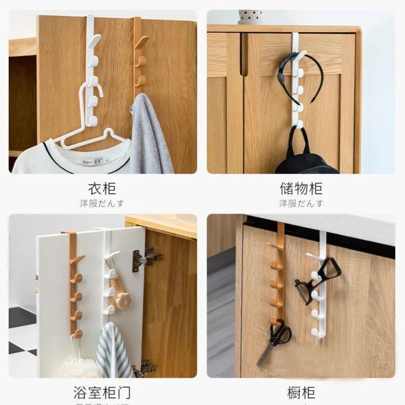 橱柜门衣柜门挂钩门后免打孔门上门背后壁挂式整理挂架收纳挂衣钩