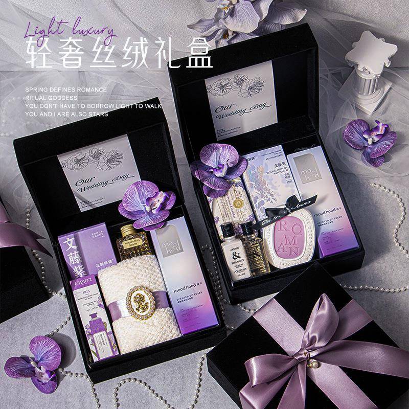 伴娘伴手礼女小众高级绒布结婚宴回礼姐妹团伴娘礼盒高档轻奢礼物