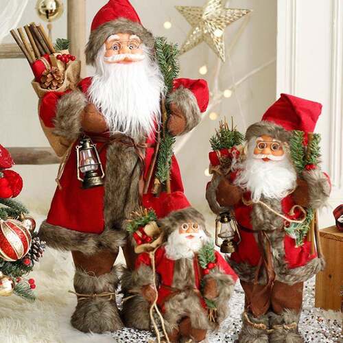 christmas圣诞装饰圣诞老人公仔大玩偶摆件酒店橱窗商场场景布置