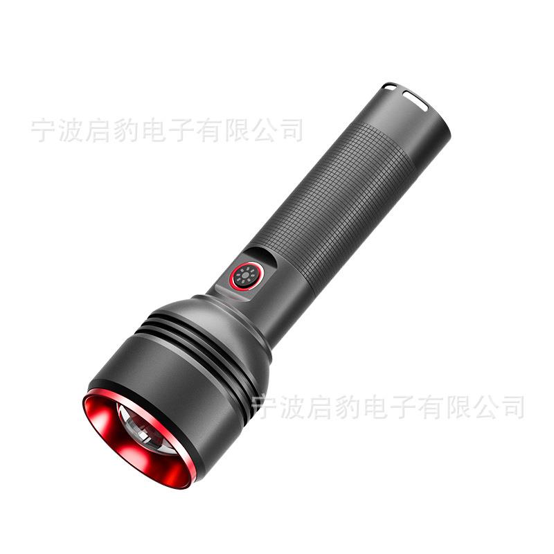 新品无极调光变焦手电筒强光便携远射电量输出家用防水应急手电灯