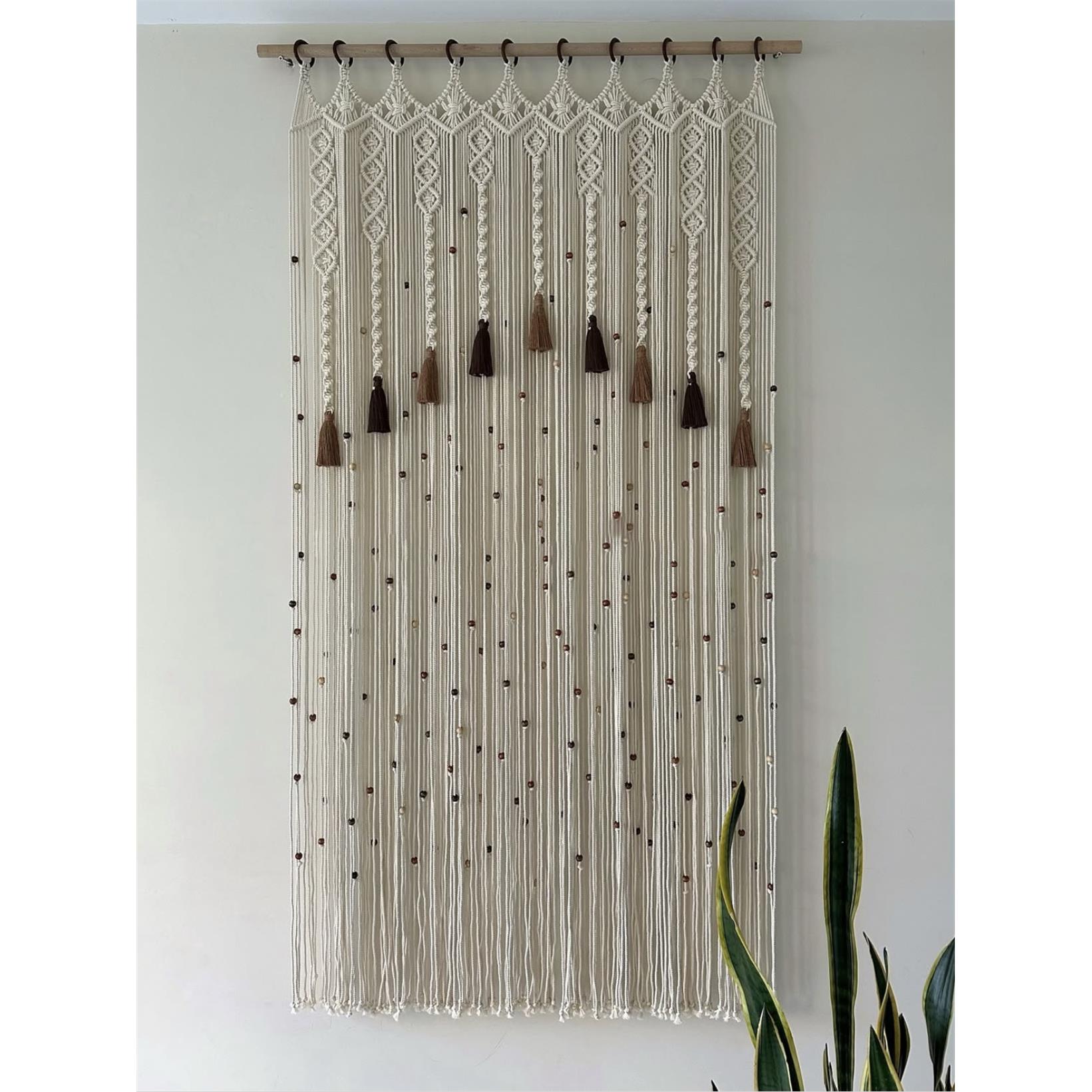 波西米亚手工门帘挂毯装饰艺术挂毯覆古斯堪的纳维亚风格流苏民族