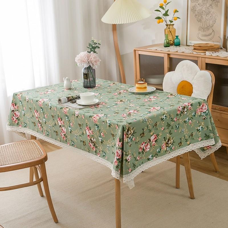 田园小清新碎花布艺餐北欧桌布台布茶几电视柜长方形加厚盖布定制