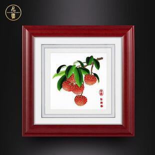 品粤广绣粤绣手工刺绣装饰画办公室书房摆设定制商务开业乔迁礼品