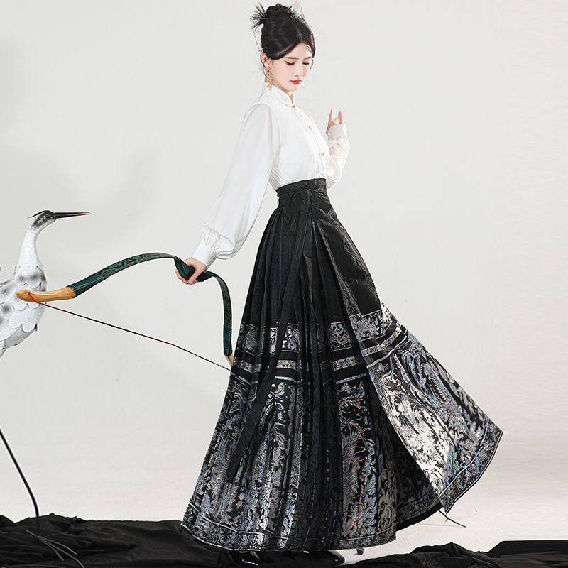 马面裙2024新款织金原创女套装国风新中式妆花螺钿明制汉服套装,女装/女士精品,汉服套装,淘宝优惠券,粉丝福利购,淘宝优惠卷