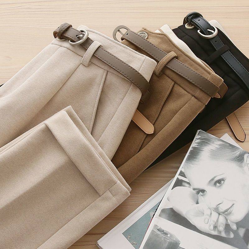 秋冬新款毛呢九分烟管裤女内里磨毛专柜精品显瘦减龄高腰休闲裤,女装/女士精品,西装裤/正装裤,淘宝优惠券,粉丝福利购,淘宝优惠卷