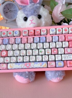 向晚外设MOA高度兔兔派对机械键盘键帽