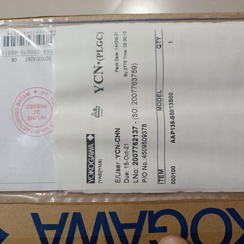 AAP135-S50/13S00 工控卡件 横河工业自动化控制模块议价维修