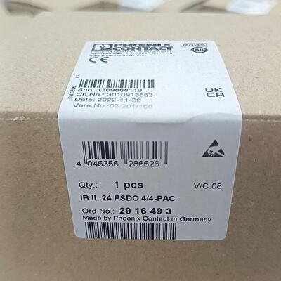 2916493 IB IL 24 PSDO 4/4-PAC 工控模块议价维修