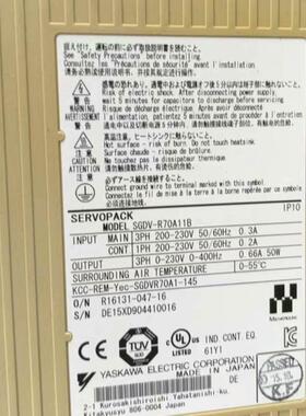 SGDV-R70A11B 安川伺服驱动器 工业工控自动化配件议价维修