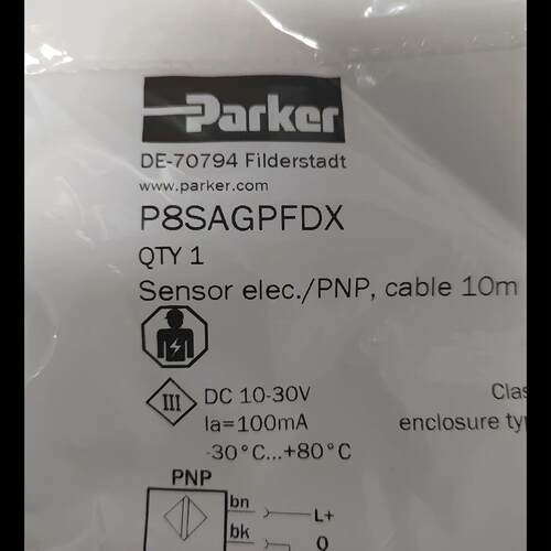 P8SAGPFDX Parker气动传感器 PNP型10m电缆工业元件议价维修