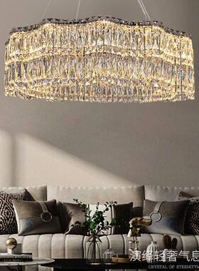 水晶灯客16266厅灯简约代家用意式现轻奢餐厅灯卧室灯具大大气吊