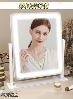 台式l鏡d化妆镜子三色调光智能补光镜FPOe挂可墙台式梳妆led镜