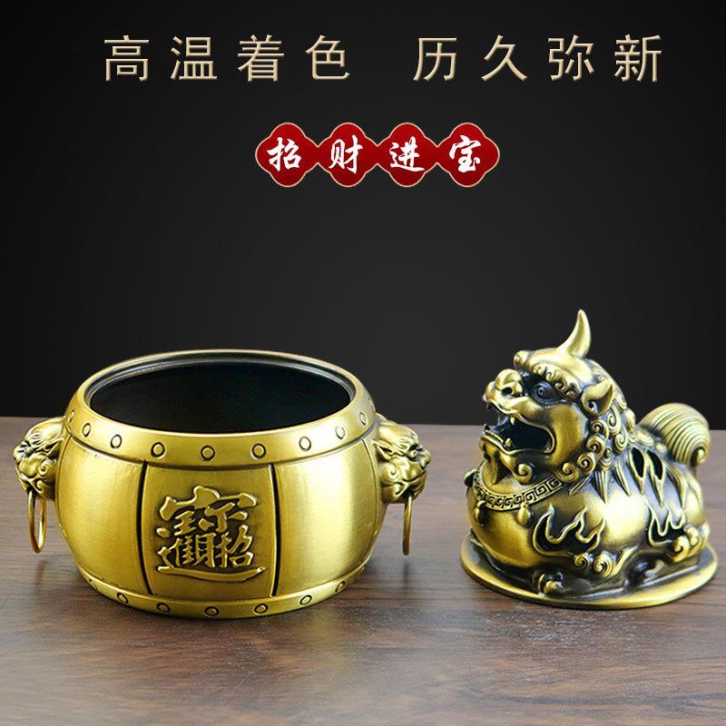 森森舍铜摆件《招财貔貅》铜居日舍进斗金工艺品ENU家饰品桌面摆