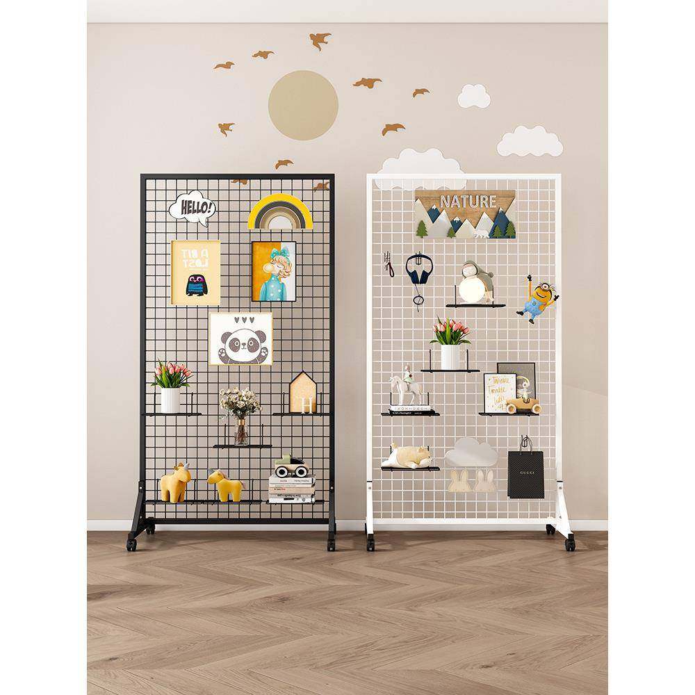 示移动式货架铁丝网架饰品展架网置物架落761地格幼格儿园作品置,基础建材,脚轮/万向轮,淘宝优惠券,粉丝福利购,淘宝优惠卷