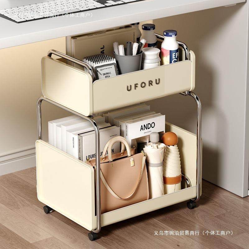 收桌下置物架书架移动收纳柜落地带轮纳10041017书包本收书纳架简,收纳整理,书桌收纳置物架,淘宝优惠券,粉丝福利购,淘宝优惠卷