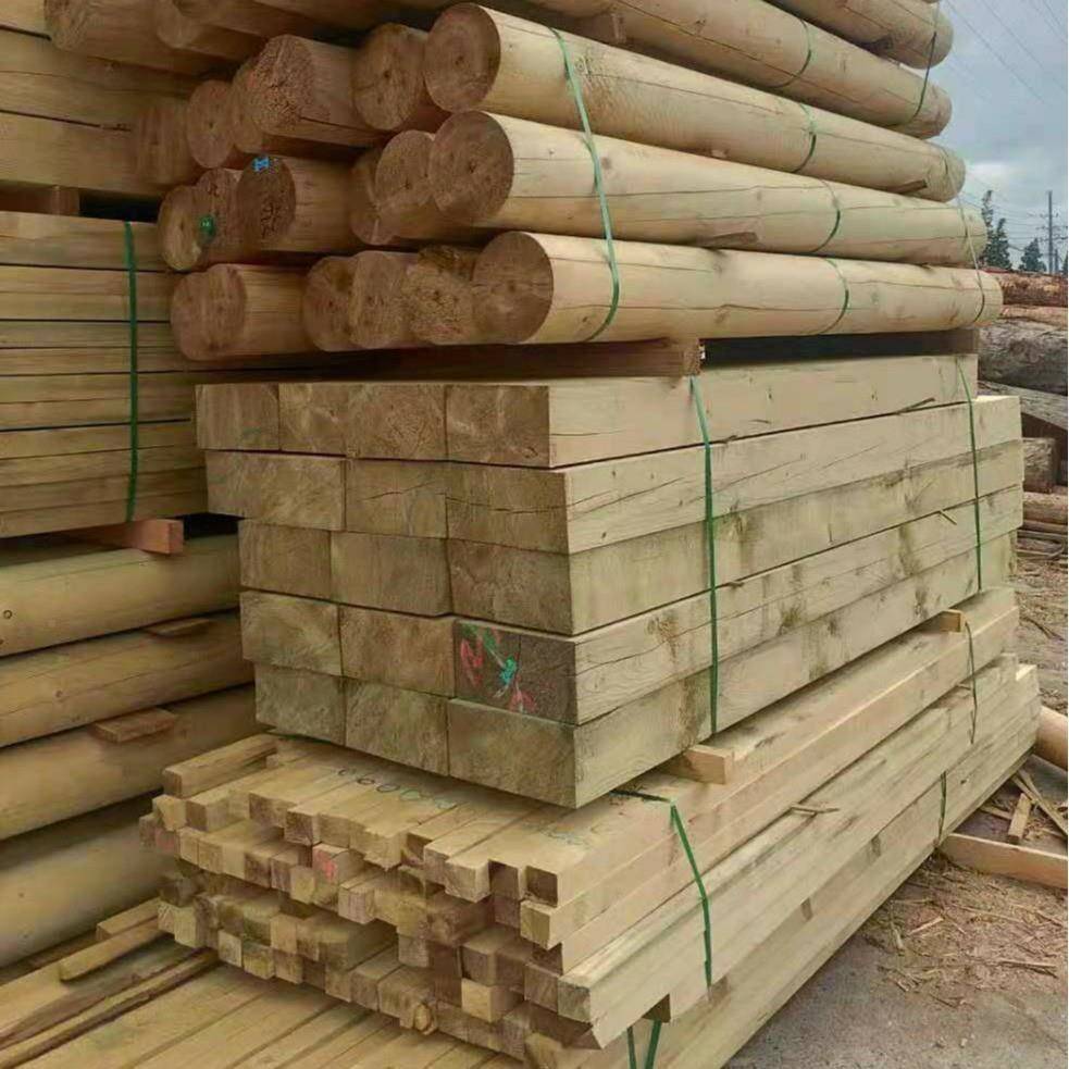 户外防腐木南方松樟子松栈原木木凉亭花松古316建圆柱方防旗腐木