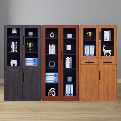 木纹室转印钢柜办公收文件柜财321312务资锁料凭证档案纳柜带铁皮