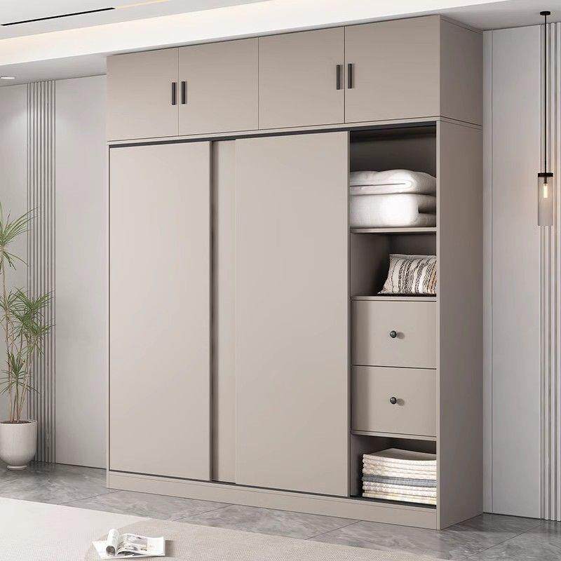 全实木推拉门衣推拉门衣柜家用卧结实耐房简易小用户型推拉门室移