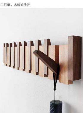 实木钢琴客墙玄壁挂衣架关挂钩厅房VGX间墙上室门后衣卧帽架东隆