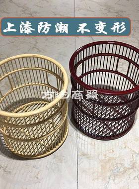 酒店毛巾筐量竹筐酒店竹制民镂空布草宿筐收纳样大板容tb-59700间