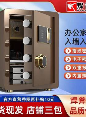 保险柜家用小型子防盗入衣柜码险箱全钢电密办EFK保公指纹床头保