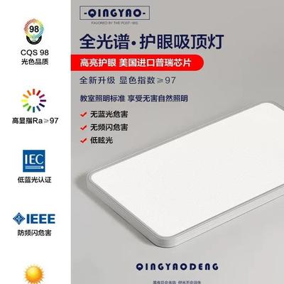 超薄眼全光谱护客厅灯顶吸灯现13972代简大约气主卧室书房广东中