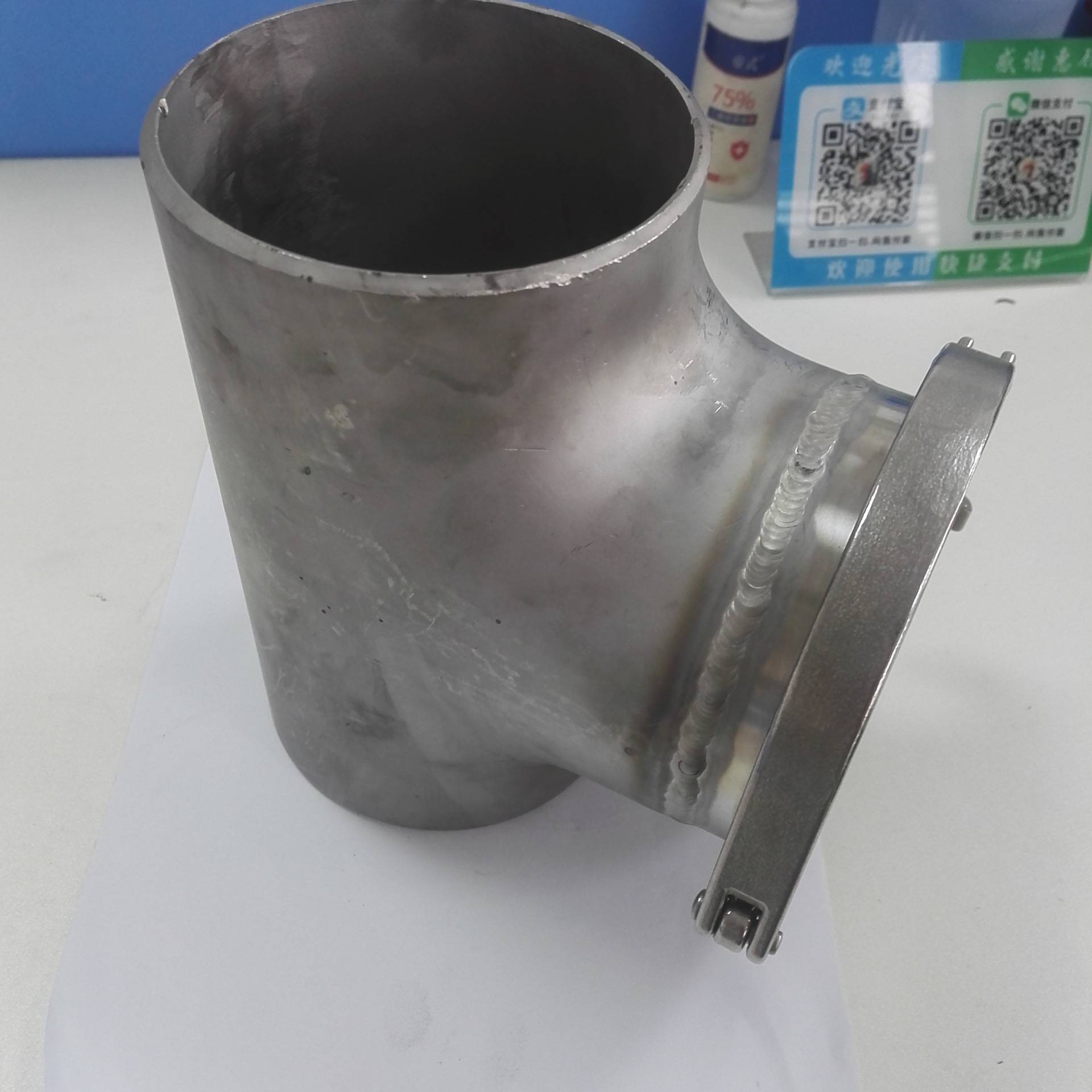 304不锈钢工业级机场会展中心虹吸排水配件锁扣三通盲板检查口