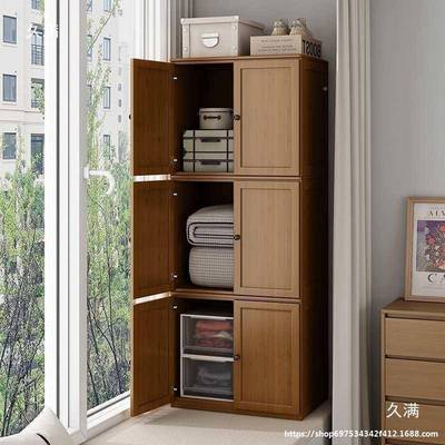 窗柜台储物间收纳RDD杂物柜防阳晒窗边空利用楠竹地柜矮飘柜棉被