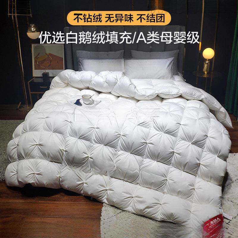 羽绒被加厚保冬被被芯95白鹅绒酒店单人暖鸭绒被棉冬天季春allnce