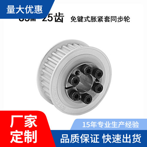 免键胀紧同步带轮25S5M现货