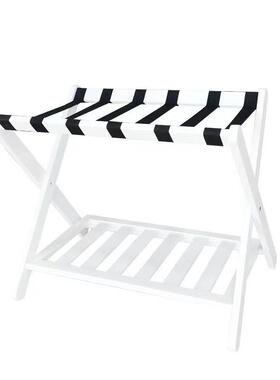 现8952货木民宿酒质店手提式行李箱收纳架可落折叠地式双层玄关谢