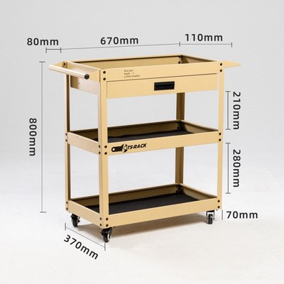 速发三层画具工业风小推车咖啡厅植物带轮移动收纳置