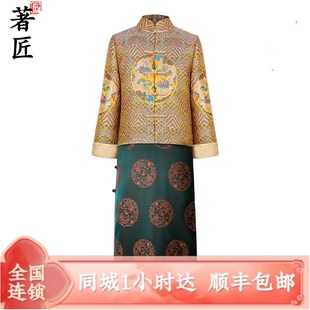 速发七匠寿衣男全套著件套高档寿衣男老葬用品老人男士 殡衣长袍 装