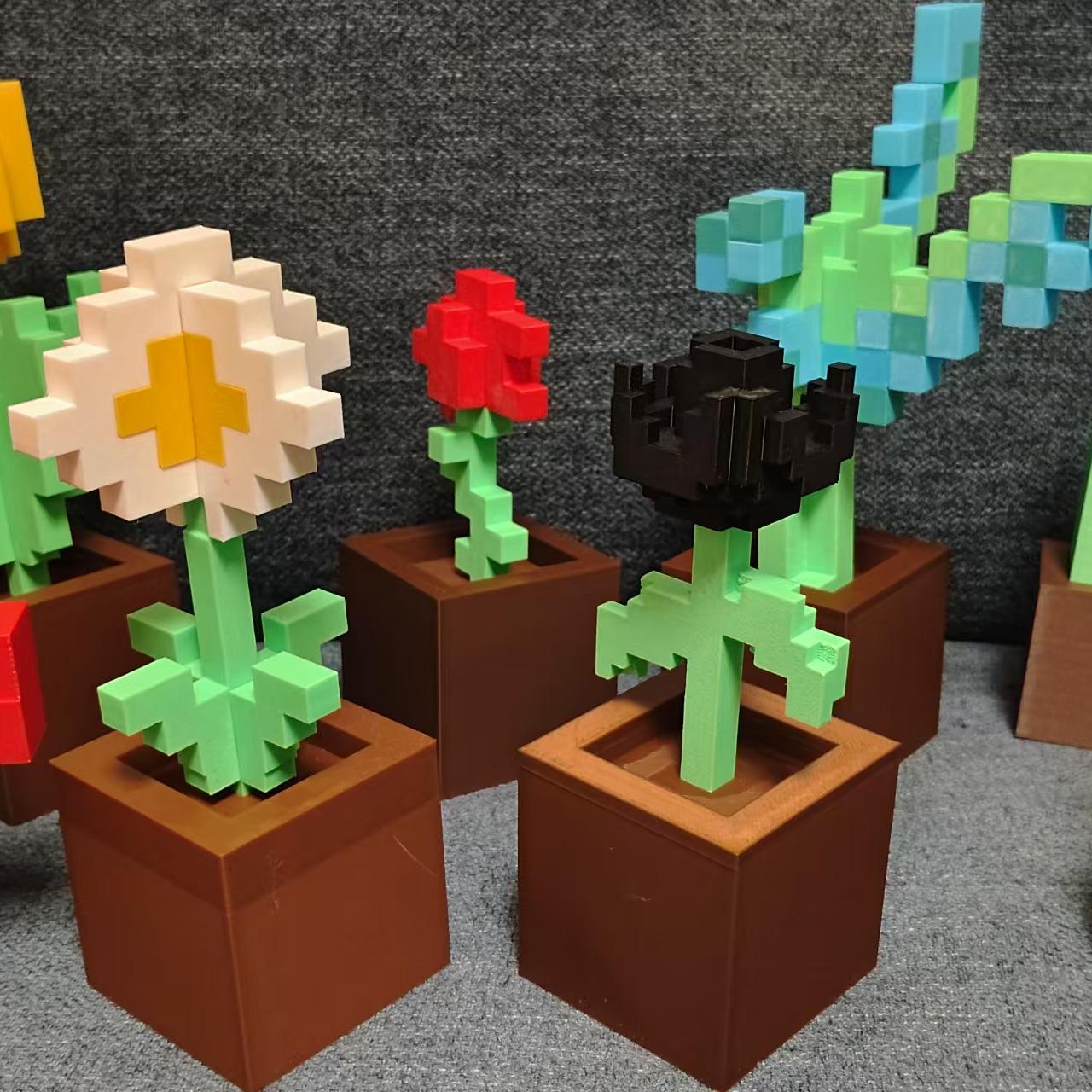 MC我的世界植物玫瑰兰花凋零合集