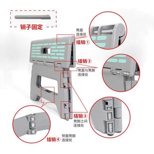 W7塑料折叠凳加厚便携高凳子家用洗澡可折叠椅子成人户外小板凳马