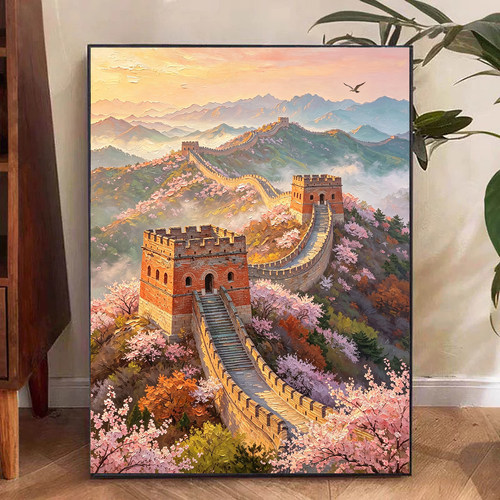 2026新款钻石画春日长城高难度手工DIY粘贴钻画5d满钻十字绣客厅