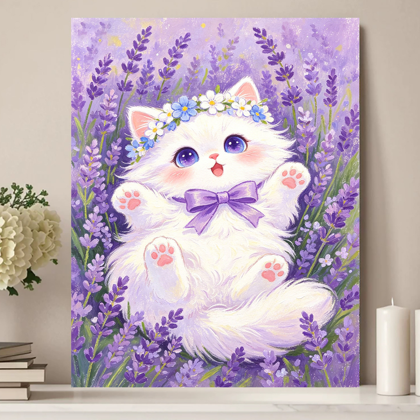 2026新款钻石画薰衣草小猫高颜值手工DIY贴钻画5d满钻十字绣客厅