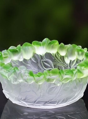 速发琉璃果餐高端居摆件罐家客厅盘厅桌面摆放轻奢家用水果盆