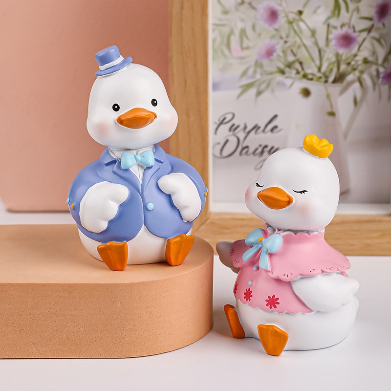 速发可爱MOMO小鸭子汽车件件 创意树脂玩偶治物小愈摆情侣礼物