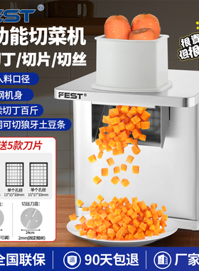 FEST商用电动切菜机萝卜切丁机果蔬水果切丝土豆切片多功能切条机